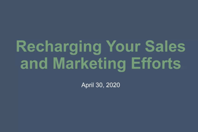 Recharging Your Sales and Marketing Efforts